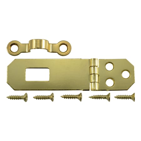 3/4 X 2-3/4 Brass Plated Steel Hasps 4PK